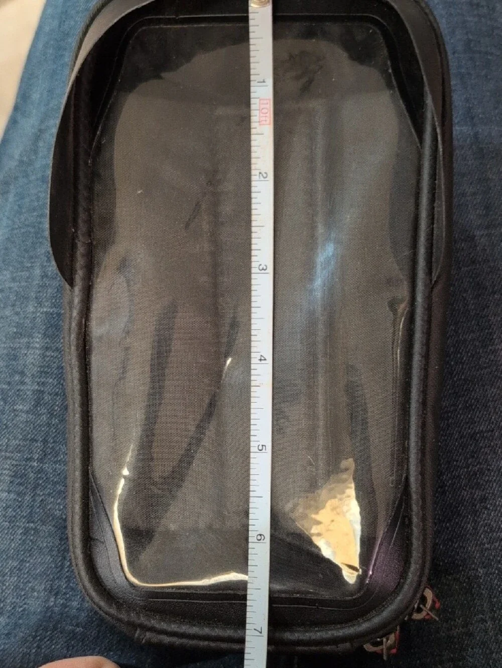Cycling Bicycle Top Tube Mounting Clear Phone Pocket Bag With Zip Storage Pouch